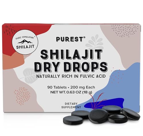 Pure Himalayan Shilajit Dry Drops 200mg Tablets