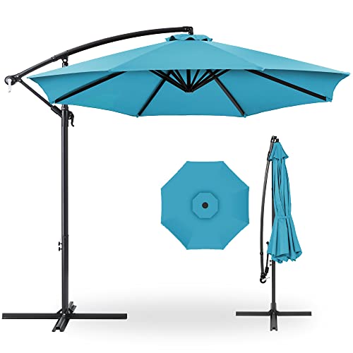 Offset Hanging Market Patio Umbrella - Sky Blue