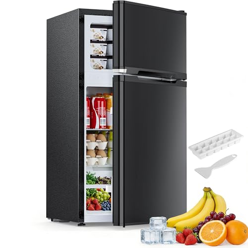 Electactic Double-Door Mini Fridge with Freezer