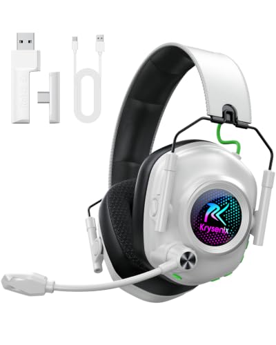 Krysenix Wireless Gaming Headset with RGB Lighting