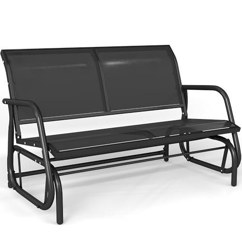 Krofem Outdoor Glider Bench Black