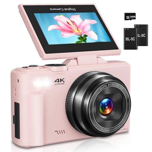 Gavonde 4K Vlogging Camera with Flip Screen