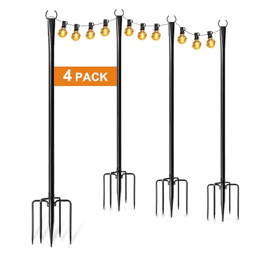 String Light Poles for Outdoor Decor
