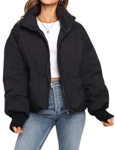 Gihuo Women's Cropped Puffer Jacket