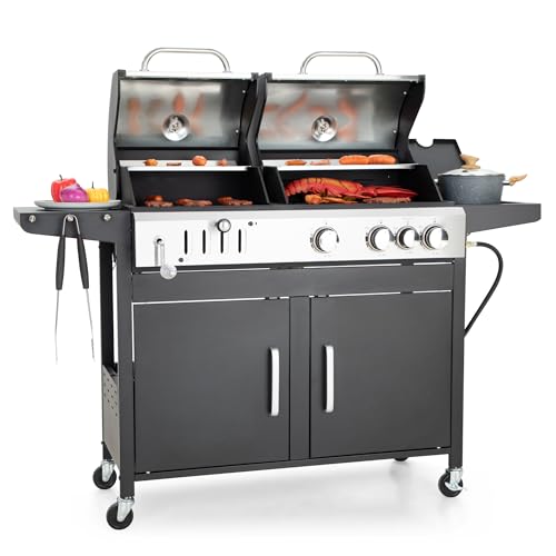 Captiva Designs Dual Fuel BBQ Grill Combo