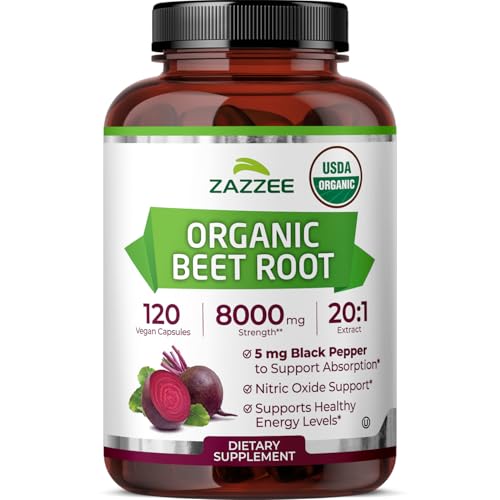 Zazzee Organic Beet Root Extract 8000 mg