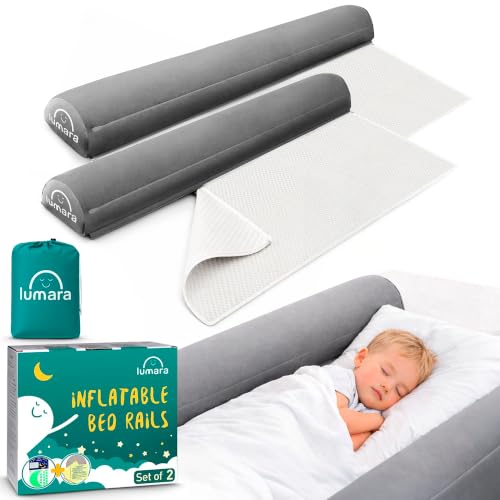 LUMARA Inflatable Toddler Bed Rail Bumpers