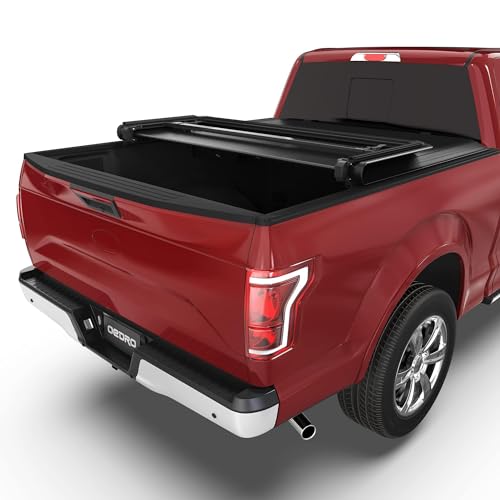 OEdRo Upgraded Tri-Fold Truck Bed Cover