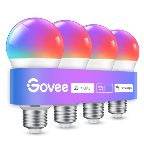Govee Smart Light Bulbs RGBWW 4 Pack