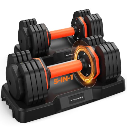 Adjustable 25LB Dumbbells Set with Anti-Slip Handle