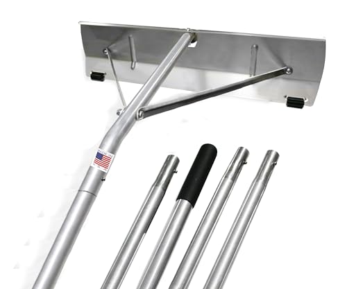 USA-Made Snow Roof Rake with Rollers