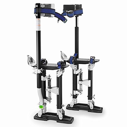 GypTool Pro Adjustable Drywall Stilts - Black