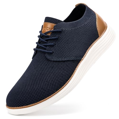 VILOCY Men's Navy Dress Sneakers