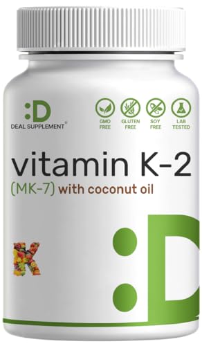 Deal Supplement Vitamin K2 MK-7 200mcg Softgels