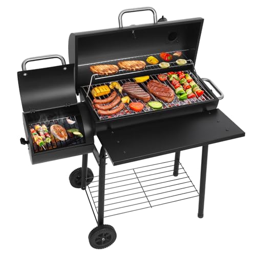 Realcook Charcoal Grill with Offset Smoker
