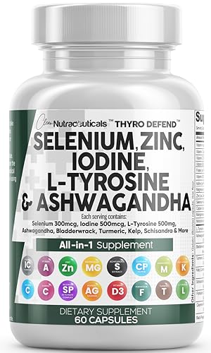 Thyroid Support Supplement with Selenium, Zinc, and Iodine
