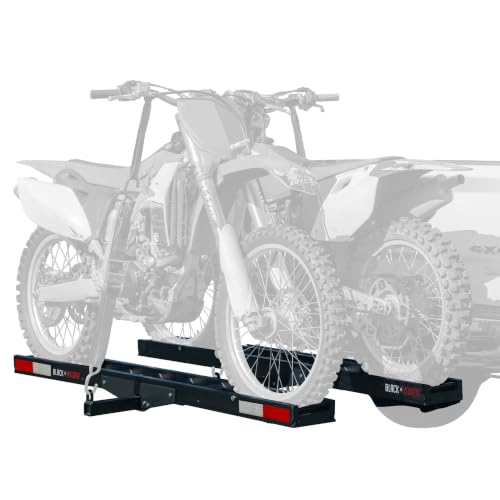 Black Widow Motorcycle Hitch Carrier with Ramp