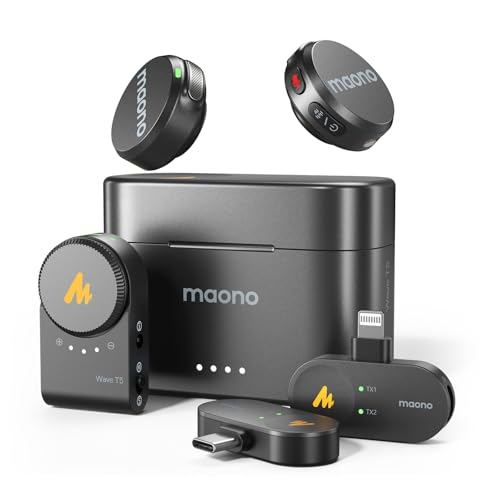 MAONO Wave T5 Wireless Lavalier Microphone
