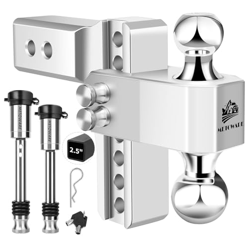 Metoware Adjustable Aluminum Trailer Hitch 2.5-Inch