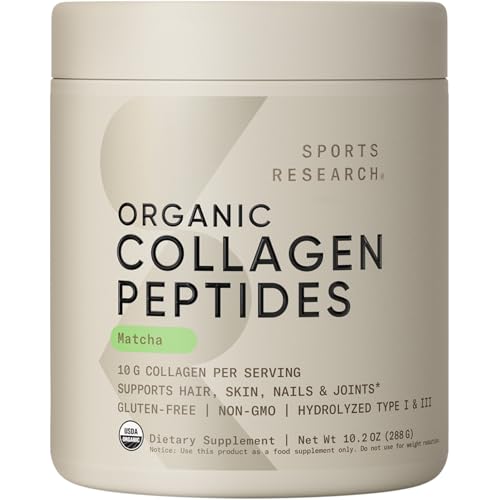 Sports Research Collagen Peptides with Matcha Tea