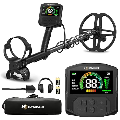 HawkSeek Professional Metal Detector with Backlit LCD