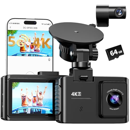WANLIPO 4K Dual Dash Cam with 5GHz WiFi