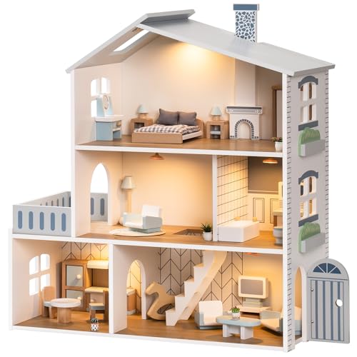 Robud Nordic Style Wooden Dollhouse