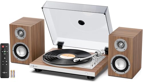 1byone Automatic Turntable with Speakers