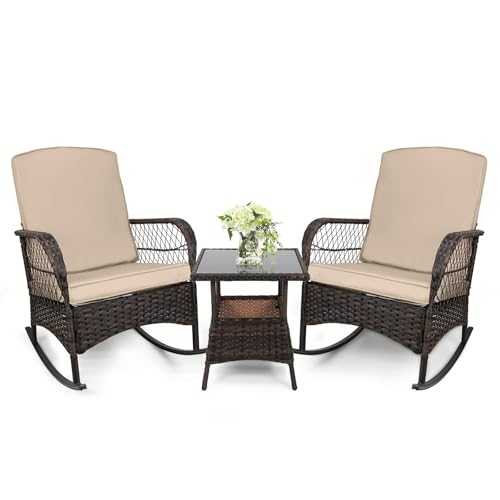 LEVELEVE Rocking Bistro Set - Khaki