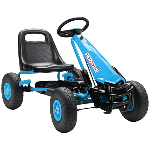 Qaba Kids Pedal Go Kart, Blue