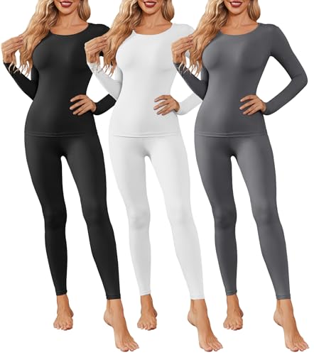 Ekouaer Women's Thermal Underwear Set