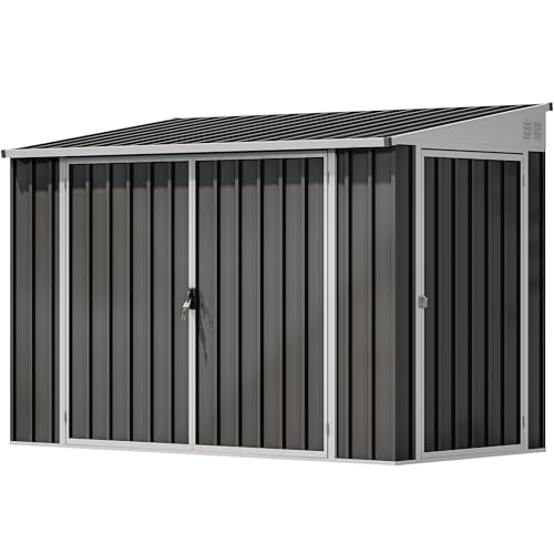 DWVO Outdoor Weatherproof Storage Shed 7x4 FT