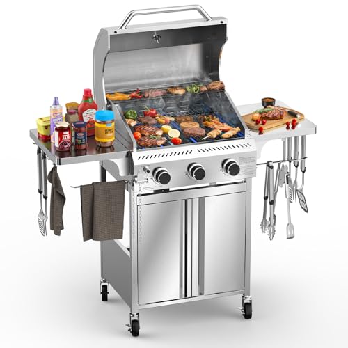G31 Gas Grill, 3-Burner Outdoor Propane Grill
