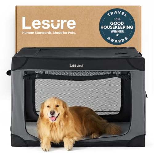 Lesure Soft Collapsible Dog Crate 42 Inch