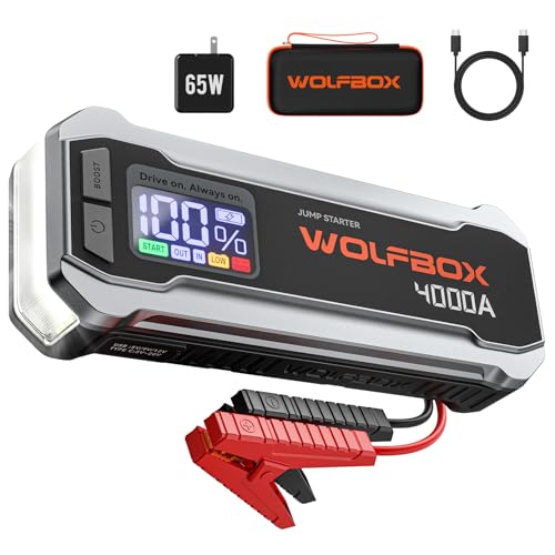 ‎WOLFBOX 4000A 12V Car Jump Starter