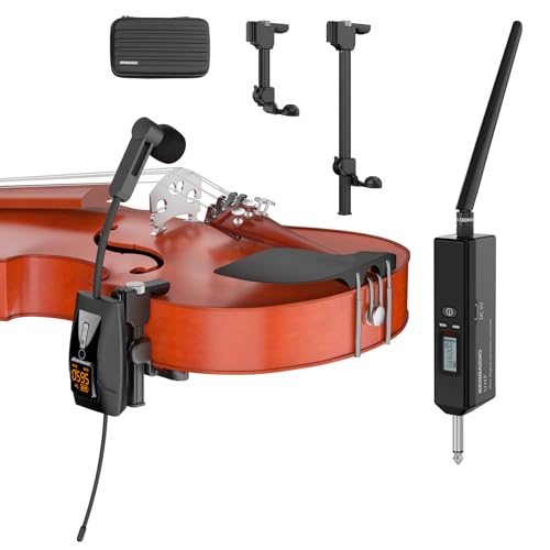 UHF Wireless Violin Cello Microphone System