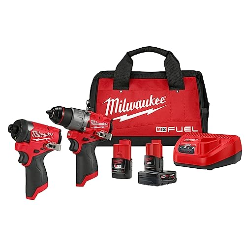 Milwaukee M12 FUEL Cordless Hammer Drill and Impact Driver Combo Kit