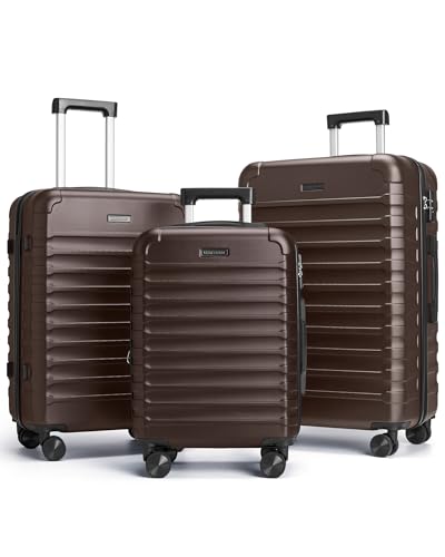 LIGHT FLIGHT Luggage Set 3-Piece Brown