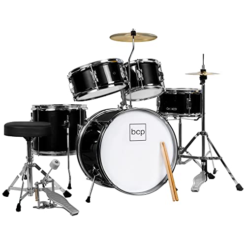Kids Beginner Drum Set Junior Kit - Black