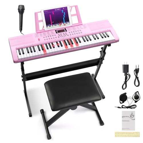 Ktaxon 61 Key Lighted Keyboard Set