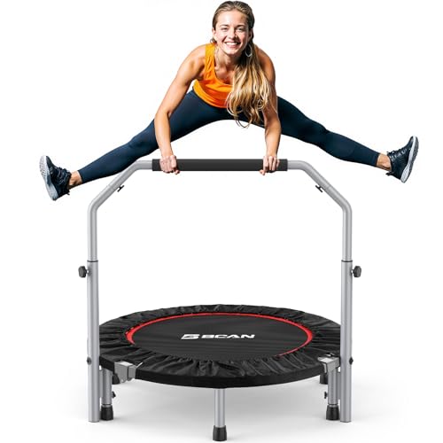 40" Foldable Mini Trampoline with Adjustable Handle
