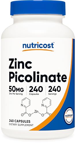 Nutricost Zinc Picolinate 50mg, 240 Vegetarian