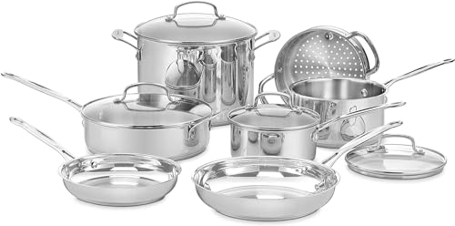 Cuisinart Chef's Classic Stainless Steel 11-Piece Cookware Set 77-11G