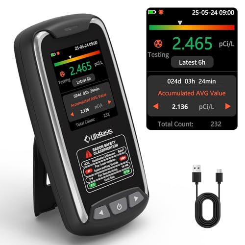 LifeBasis Radon Detector with TFT Display