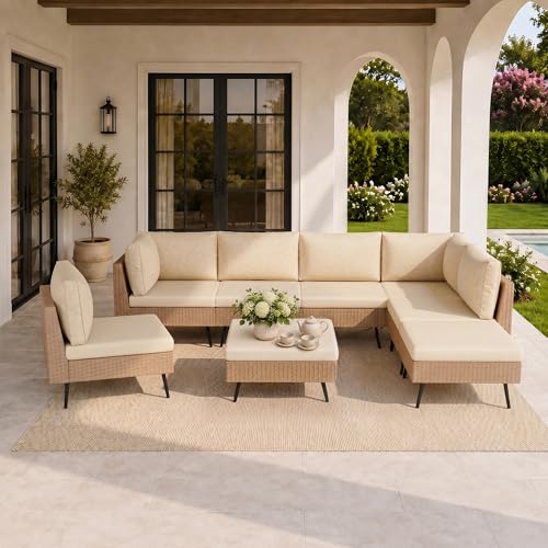 Pamapic 8-Piece Wicker Outdoor Furniture Set