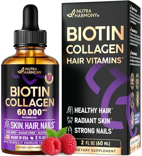NUTRAHARMONY Liquid Biotin & Collagen Drops 60000 mcg