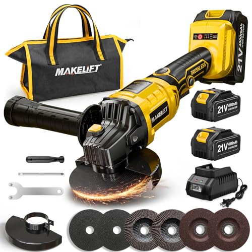 MAKELIFT Cordless Angle Grinder 4-1/2 Inch