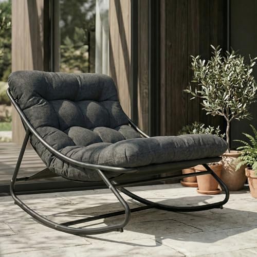 Grand Patio Metal Rocking Chair with Cushion