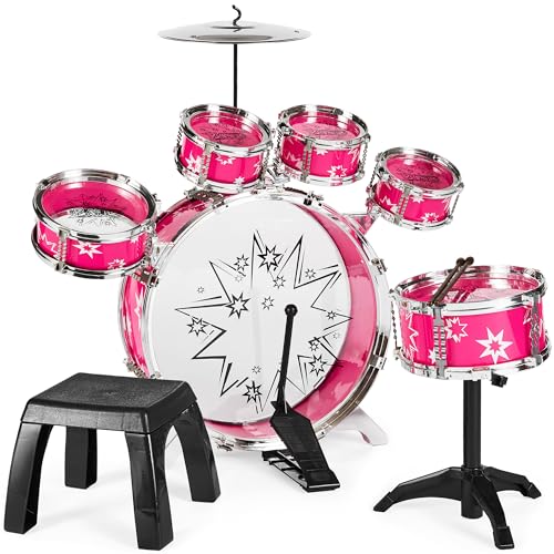 Kids Beginner Drum Kit - Pink