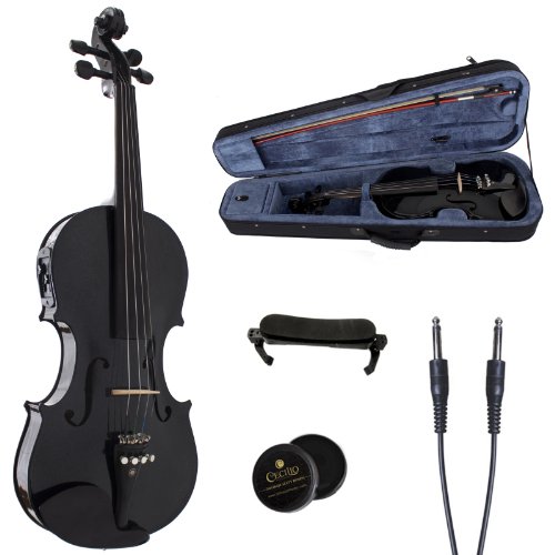 Cecilio 4/4 Acoustic Electric Violin Metallic Black